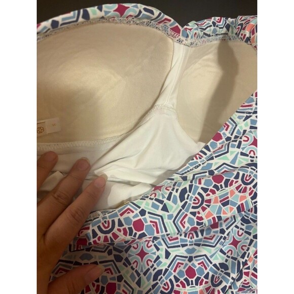 Helen Jon Halter Tankini Bikini Top Womens S RED Blue White Swimsuit - Picture 8 of 9